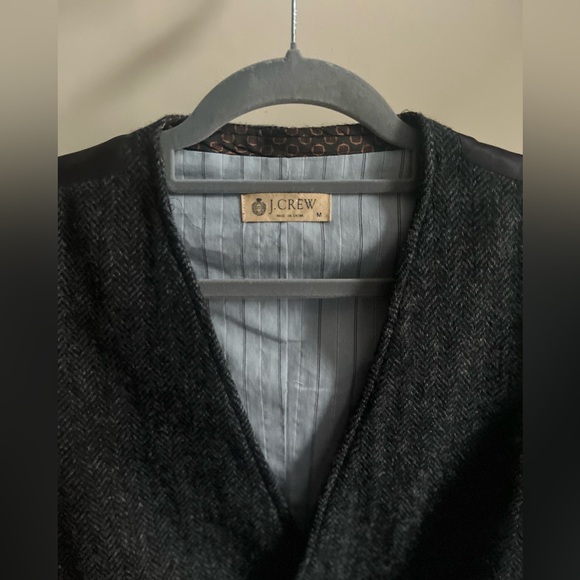 J. Crew Vintage Gray Herringbone Vest - Picture 2 of 11